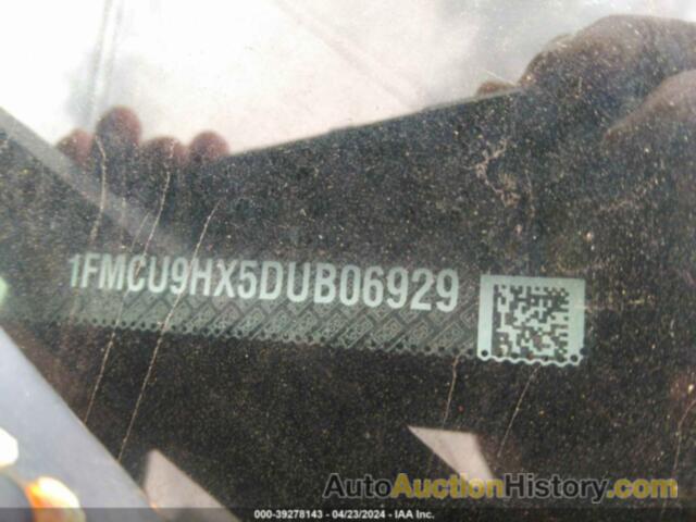 FORD ESCAPE SEL, 1FMCU9HX5DUB06929