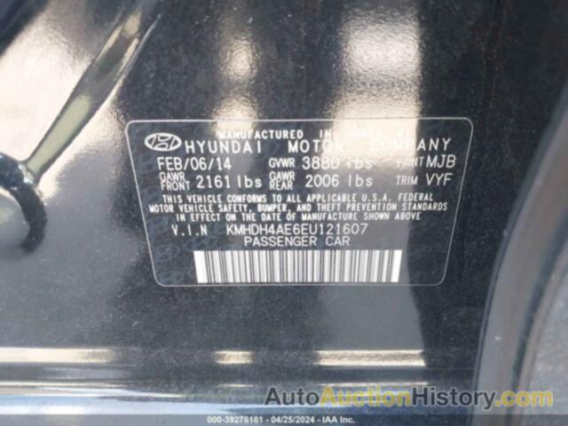 HYUNDAI ELANTRA SE, KMHDH4AE6EU121607