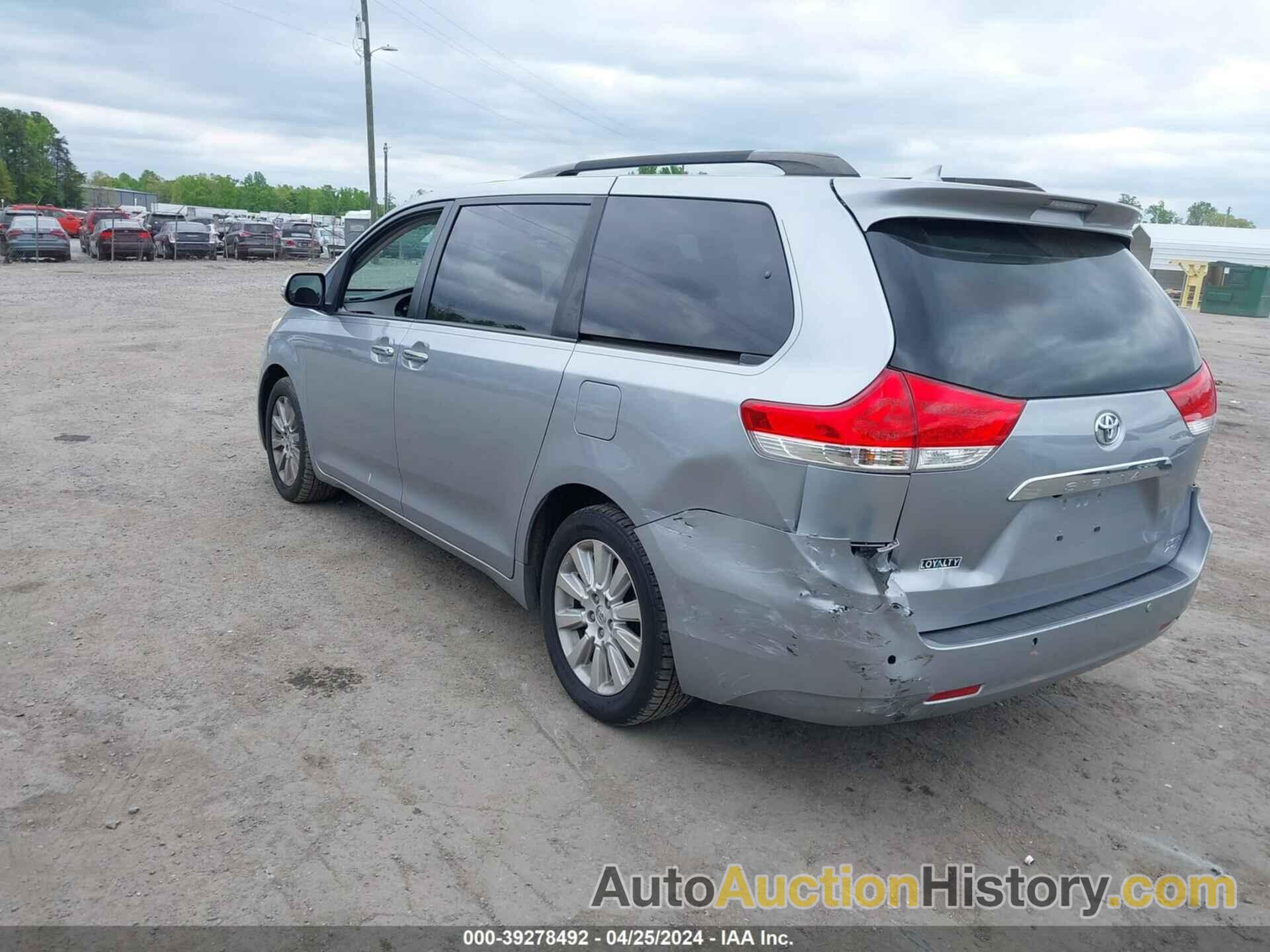 TOYOTA SIENNA LIMITED 7 PASSENGER, 5TDDK3DC7DS051984