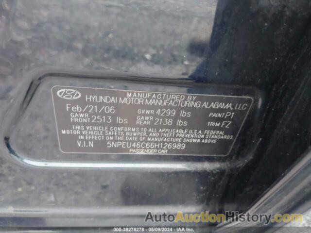 HYUNDAI SONATA GLS, 5NPEU46C66H126989