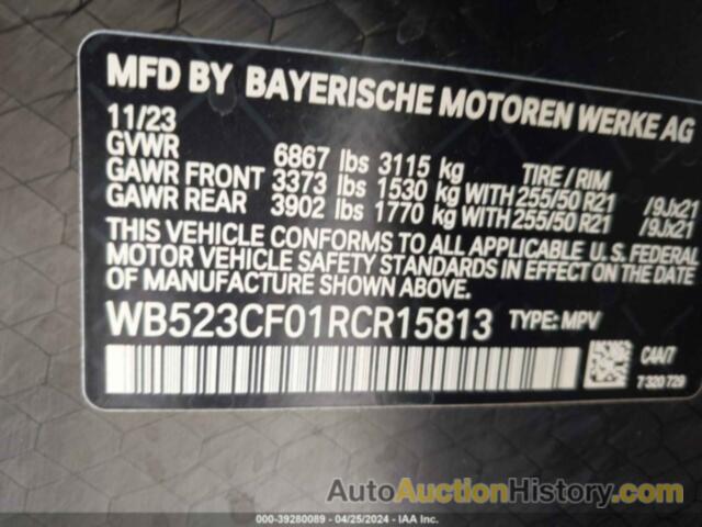 BMW IX XDRIVE50, WB523CF01RCR15813