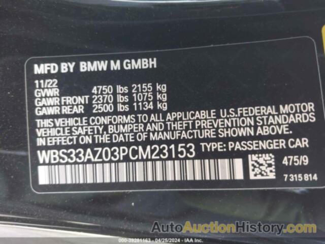 BMW M4 COMPETITION, WBS33AZ03PCM23153