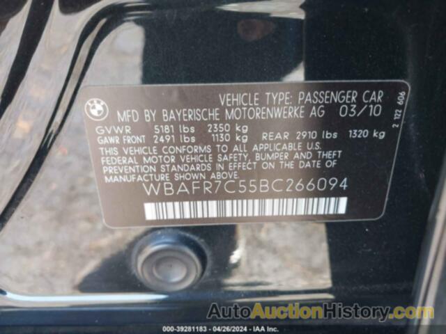 BMW 535I, WBAFR7C55BC266094