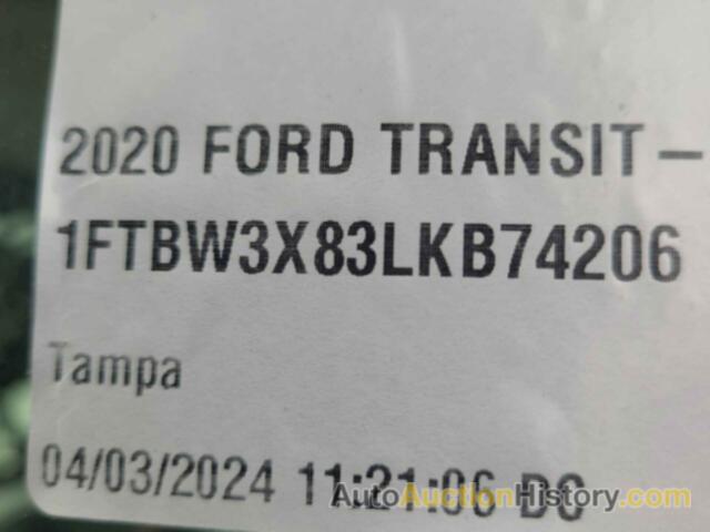 FORD TRANSIT-350 CARGO VAN, 1FTBW3X83LKB74206