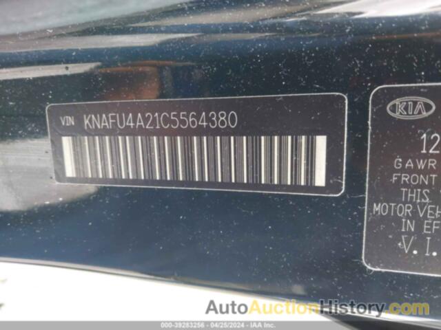 KIA FORTE EX, KNAFU4A21C5564380