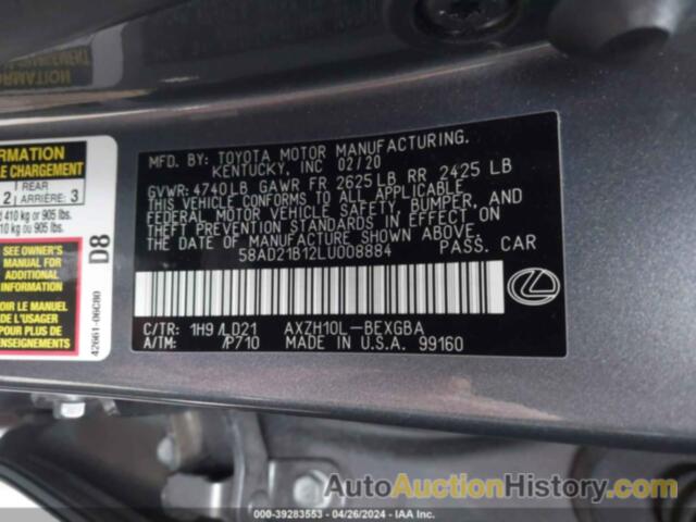 LEXUS ES 300H, 58AD21B12LU008884