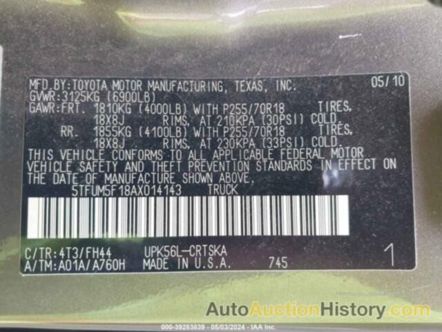 TOYOTA TUNDRA GRADE 4.6L V8, 5TFUM5F18AX014143