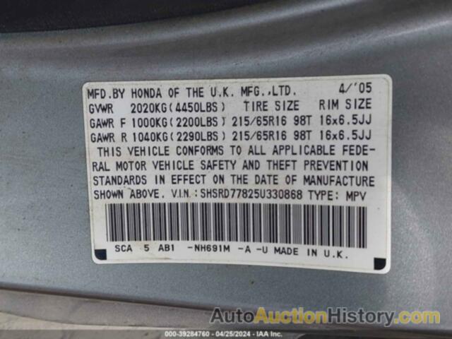 HONDA CR-V EX, SHSRD77825U330868