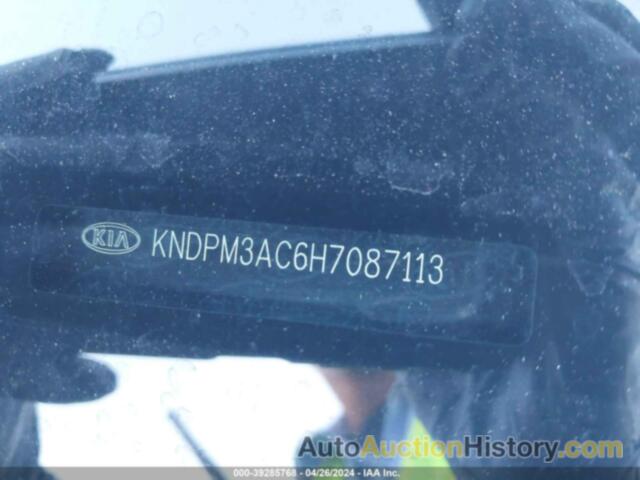 KIA SPORTAGE LX, KNDPM3AC6H7087113