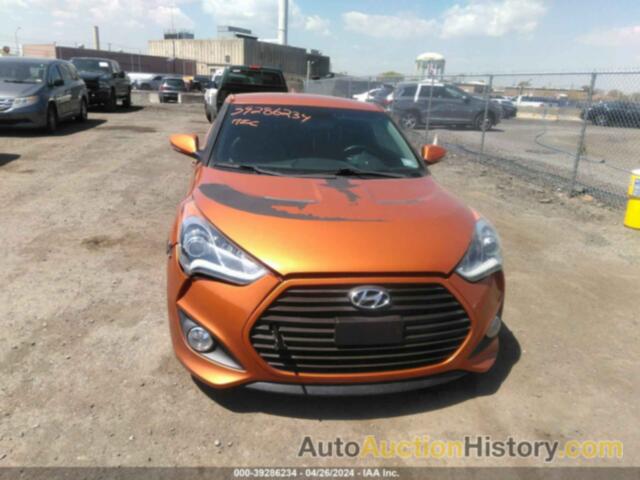 HYUNDAI VELOSTER TURBO W/BLACK, KMHTC6AEXDU179014