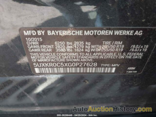 BMW X5 XDRIVE35I, 5UXKR0C5XG0P27628