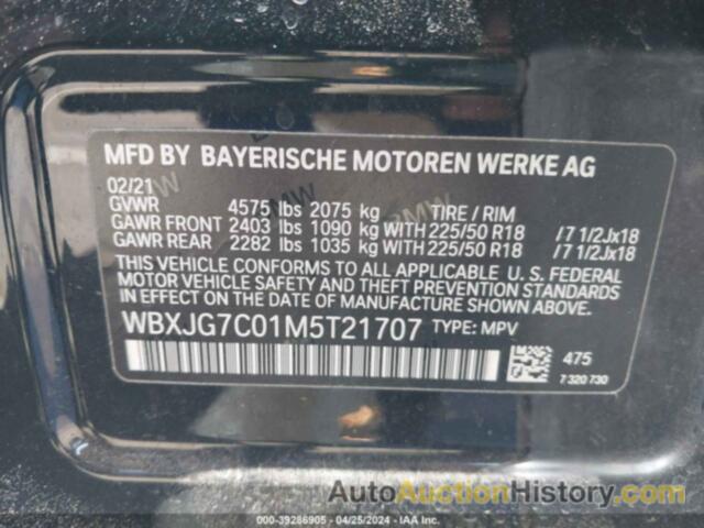 BMW X1 SDRIVE28I, WBXJG7C01M5T21707