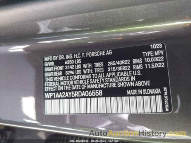 PORSCHE CAYENNE, WP1AA2AY5RDA06558