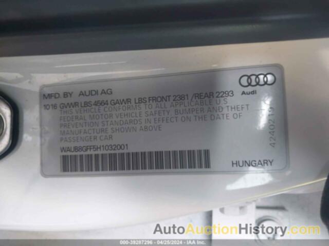 AUDI A3 PREMIUM, WAUB8GFF5H1032001