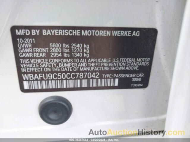 BMW 550I XDRIVE, WBAFU9C50CC787042