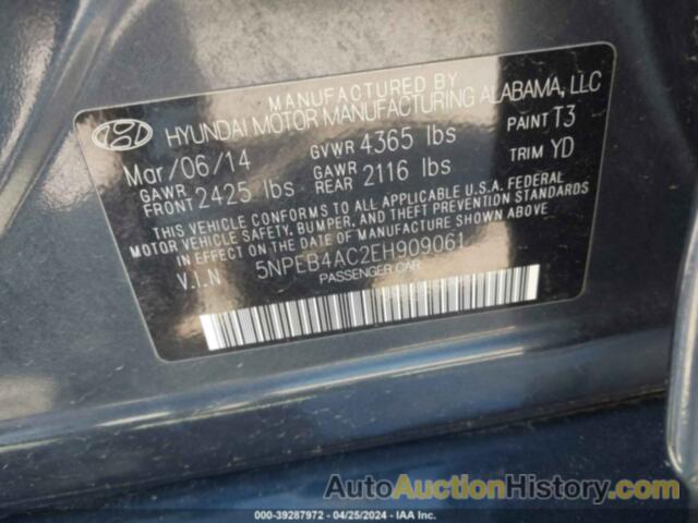 HYUNDAI SONATA GLS, 5NPEB4AC2EH909061