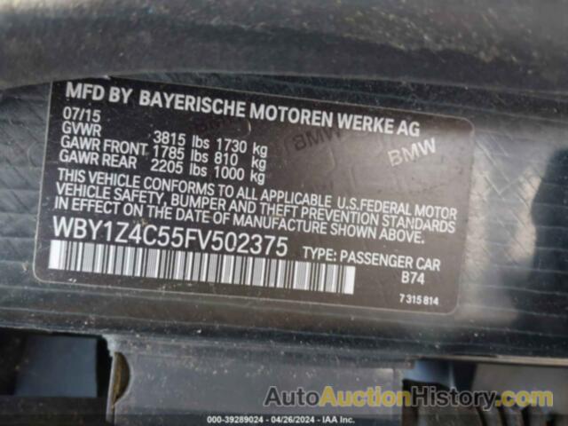 BMW I3 REX, WBY1Z4C55FV502375