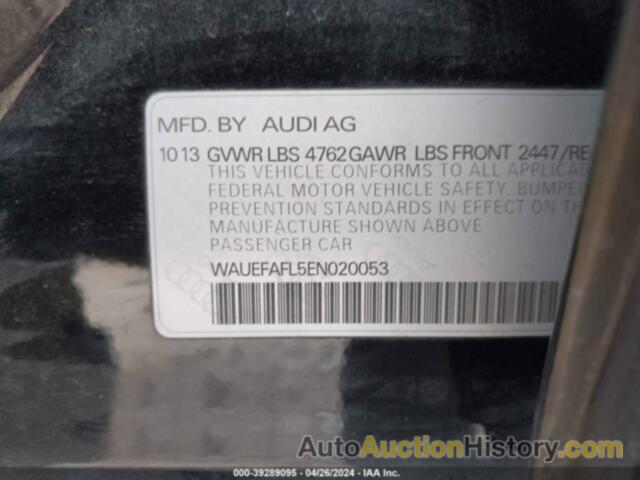 AUDI A4 2.0T PREMIUM, WAUEFAFL5EN020053