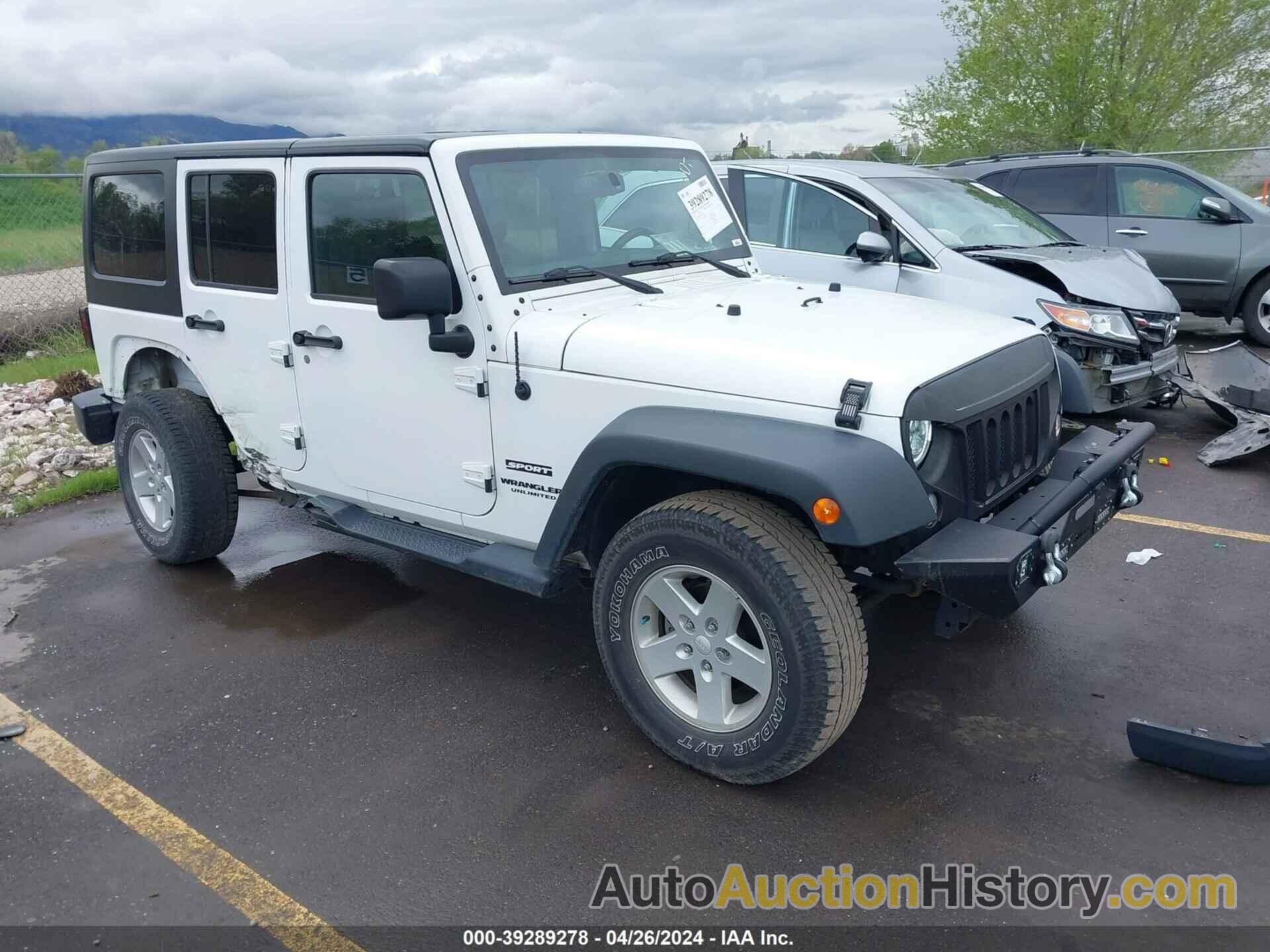 JEEP WRANGLER UNLIMITED SPORT, 1C4BJWDG5FL621807