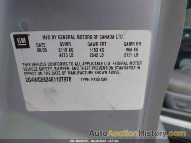 BUICK LACROSSE CX, 2G4WC582461127976