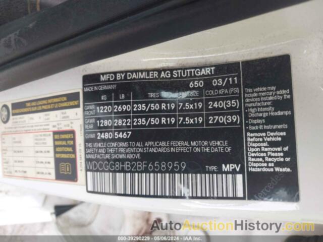 MERCEDES-BENZ GLK 350 4MATIC, WDCGG8HB2BF658959