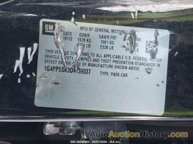 BUICK VERANO, 1G4PP5SK3D4139037