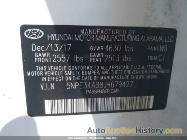 HYUNDAI SONATA LIMITED 2.0T, 5NPE34AB8JH679427