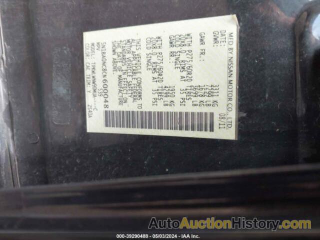 NISSAN ARMADA PLATINUM, 5N1BA0NC8CN600048