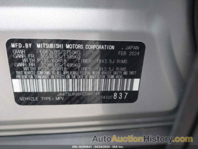 MITSUBISHI OUTLANDER PHEV ES S-AWC, JA4T5UA95RZ049748