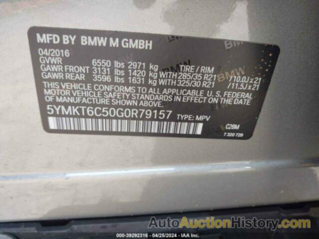 BMW X5 M, 5YMKT6C50G0R79157