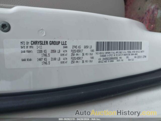 CHRYSLER TOWN & COUNTRY LIMITED, 2A4RR6DG9BR609596