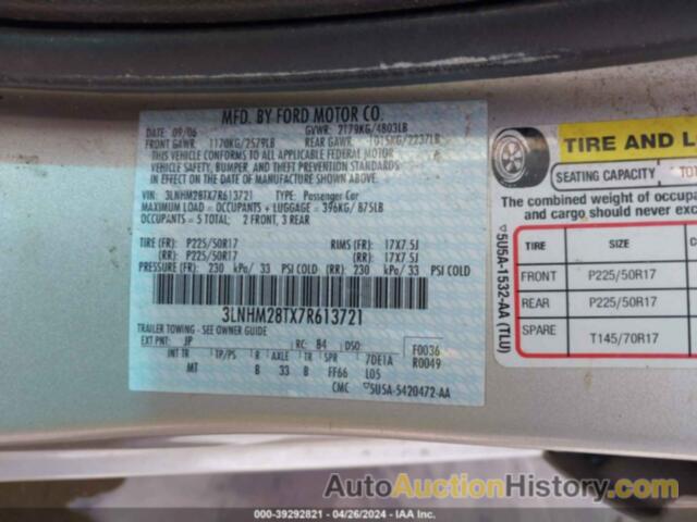 LINCOLN MKZ, 3LNHM28TX7R613721