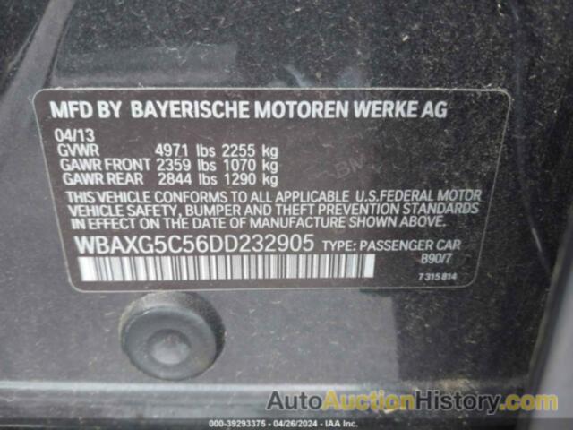 BMW 528I, WBAXG5C56DD232905