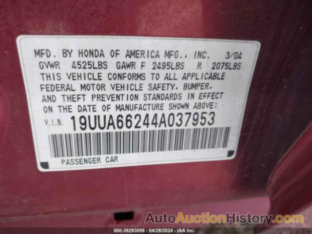 ACURA TL, 19UUA66244A037953