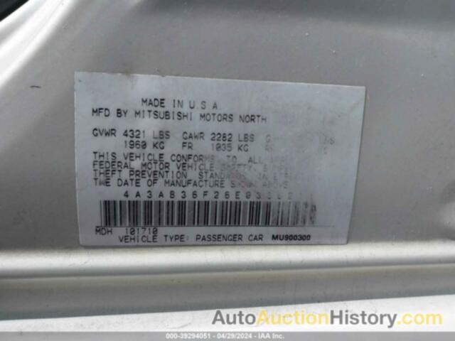 MITSUBISHI GALANT ES/SE, 4A3AB36F26E033621