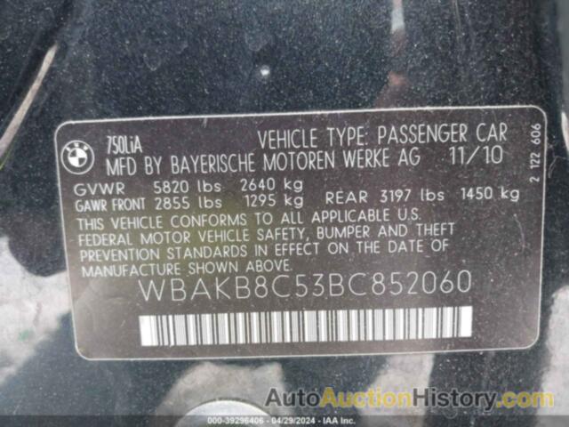 BMW 750 LI, WBAKB8C53BC852060