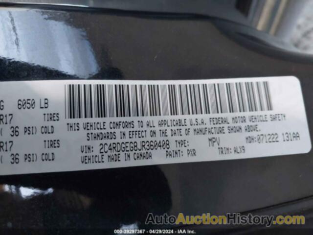 DODGE GRAND CARAVAN GT, 2C4RDGEG8JR360408