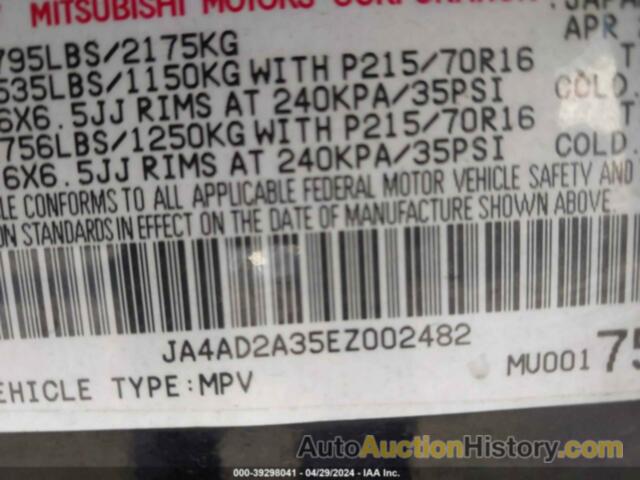 MITSUBISHI OUTLANDER ES, JA4AD2A35EZ002482