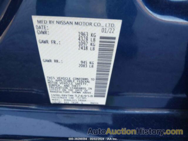 NISSAN ALTIMA S FWD, 1N4BL4BV7NN326958