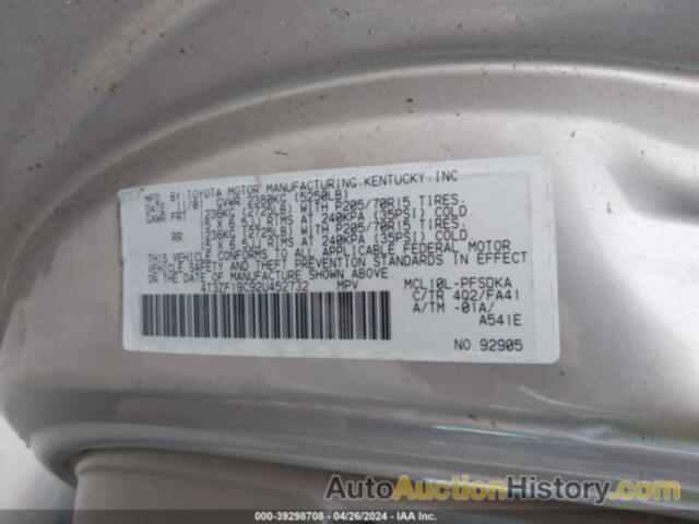 TOYOTA SIENNA CE, 4T3ZF19C92U452732