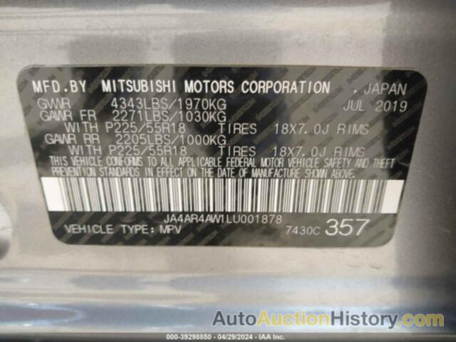 MITSUBISHI OUTLANDER SPORT GT, JA4AR4AW1LU001878