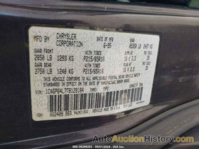 CHRYSLER TOWN & COUNTRY LXI, 1C4GP64L7TB129184