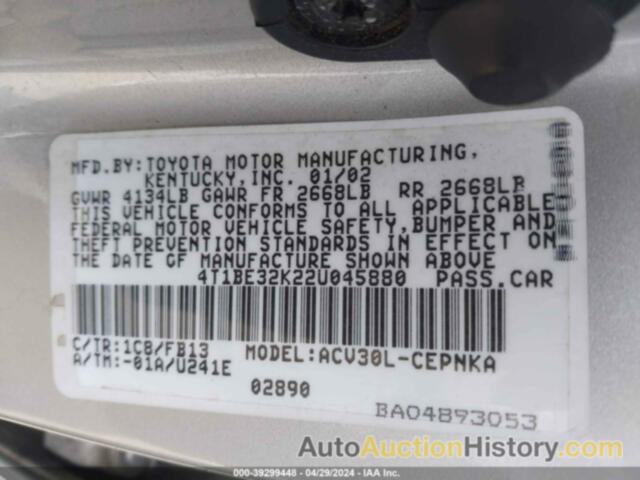 TOYOTA CAMRY LE, 4T1BE32K22U045880