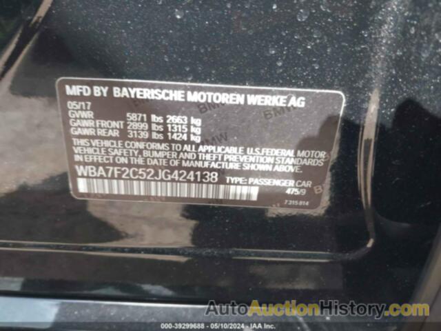 BMW 750 XI, WBA7F2C52JG424138