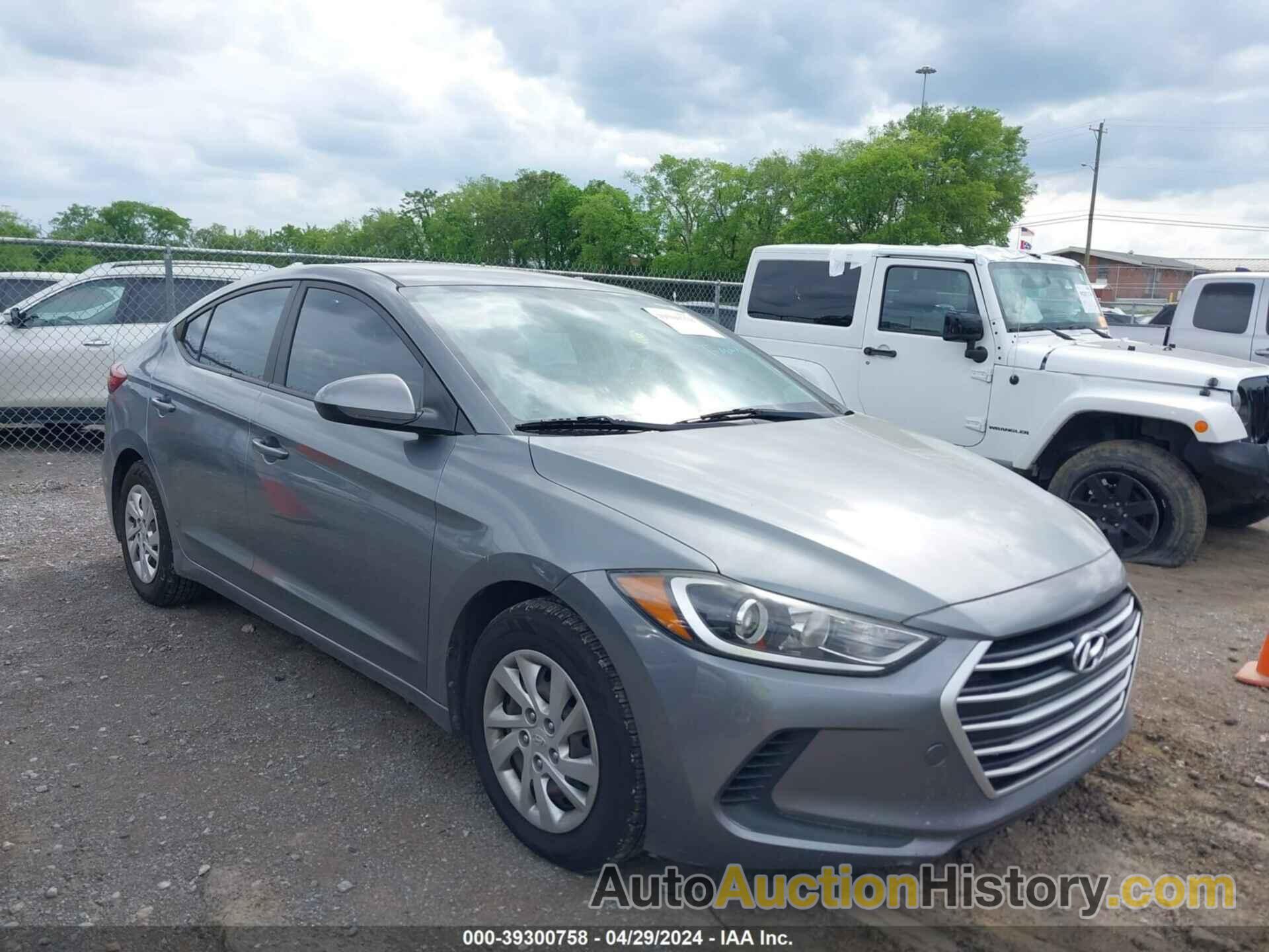 HYUNDAI ELANTRA SE, KMHD74LF8HU191915