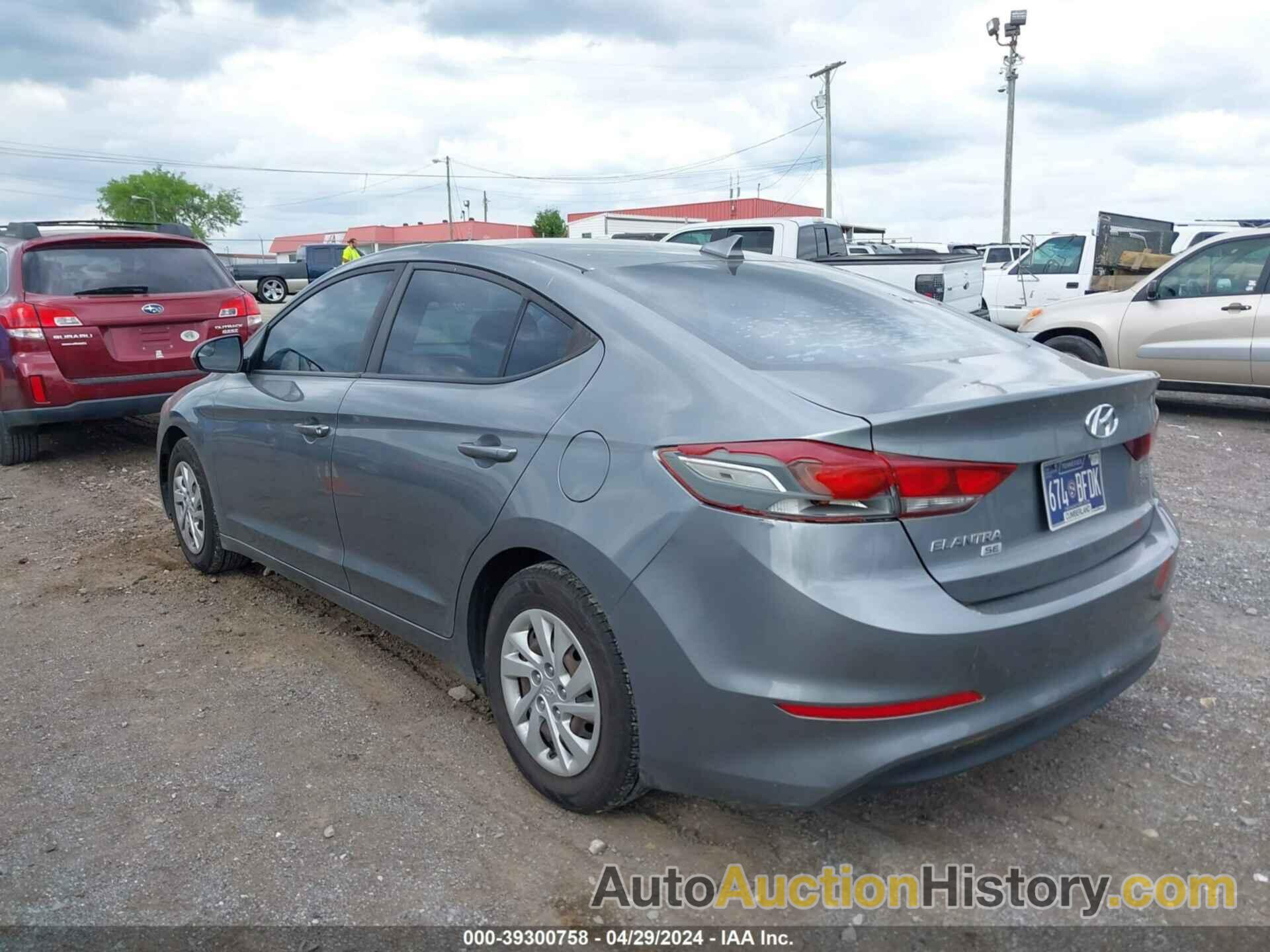 HYUNDAI ELANTRA SE, KMHD74LF8HU191915