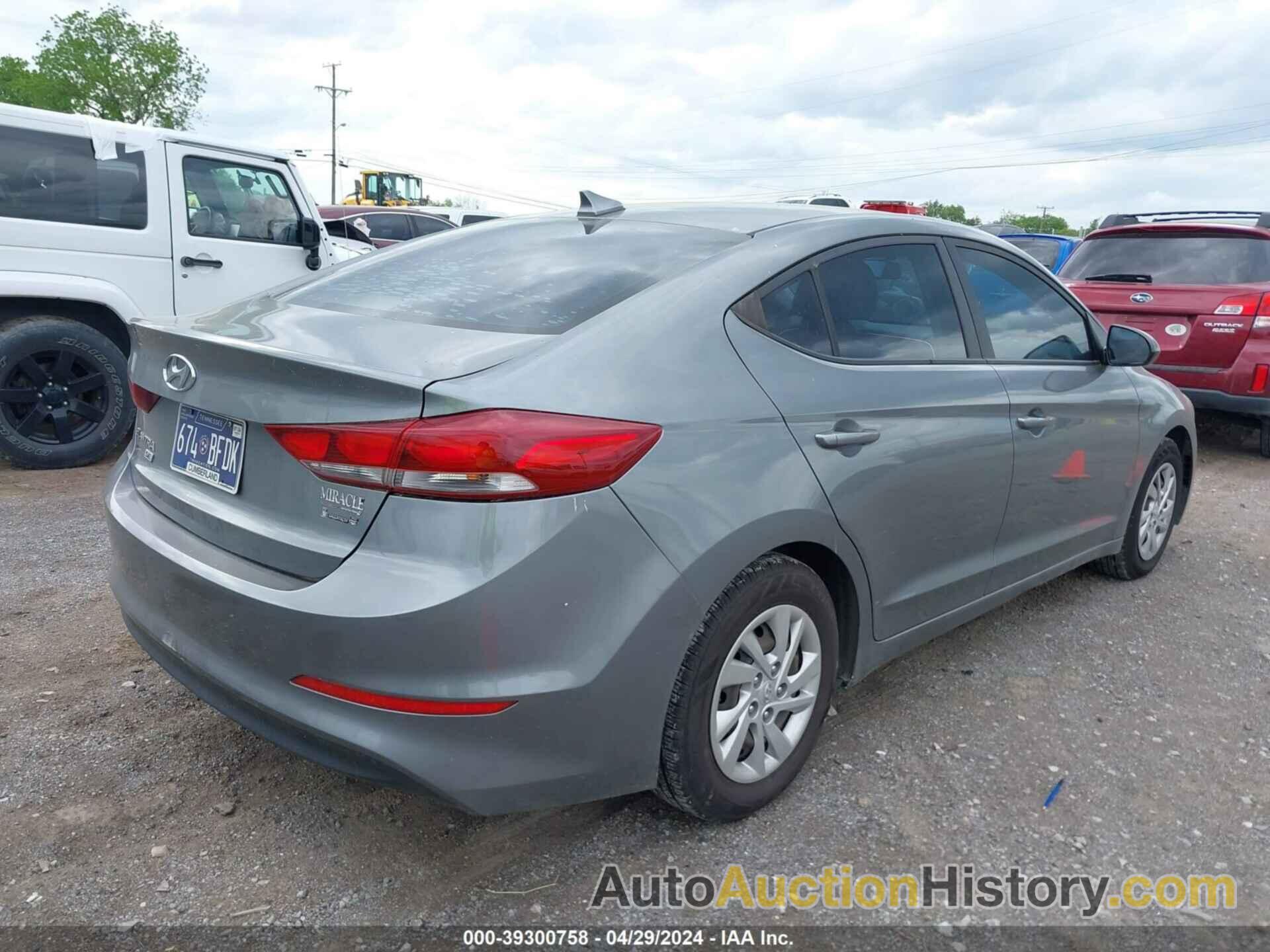 HYUNDAI ELANTRA SE, KMHD74LF8HU191915