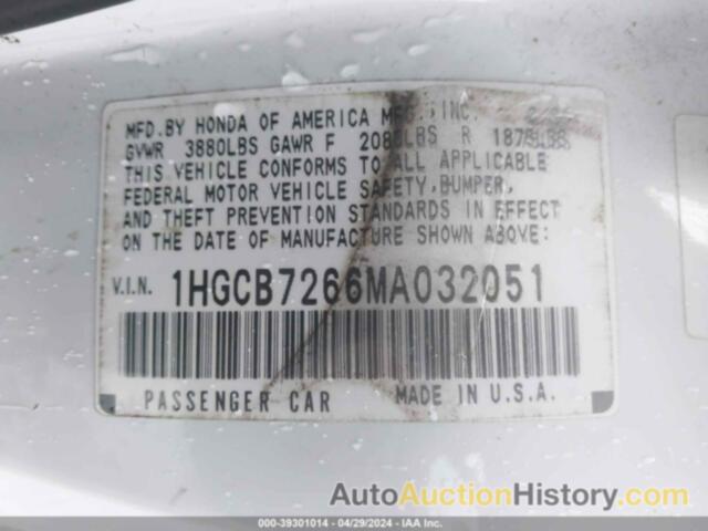 HONDA ACCORD EX/EX-R, 1HGCB7266MA032051