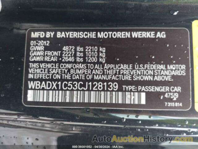 BMW 335IS I SULEV, WBADX1C53CJ128139