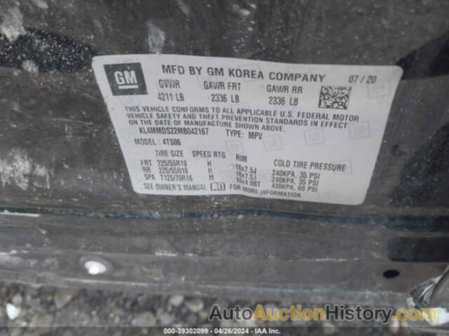 BUICK ENCORE GX FWD SELECT, KL4MMDS22MB042167